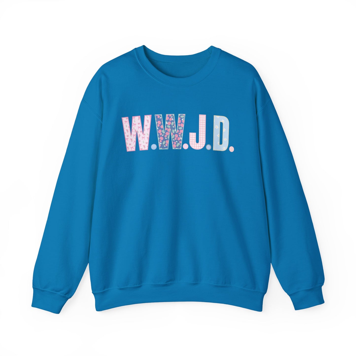 "Pattern Fill WWJD" Crewneck Sweatshirt