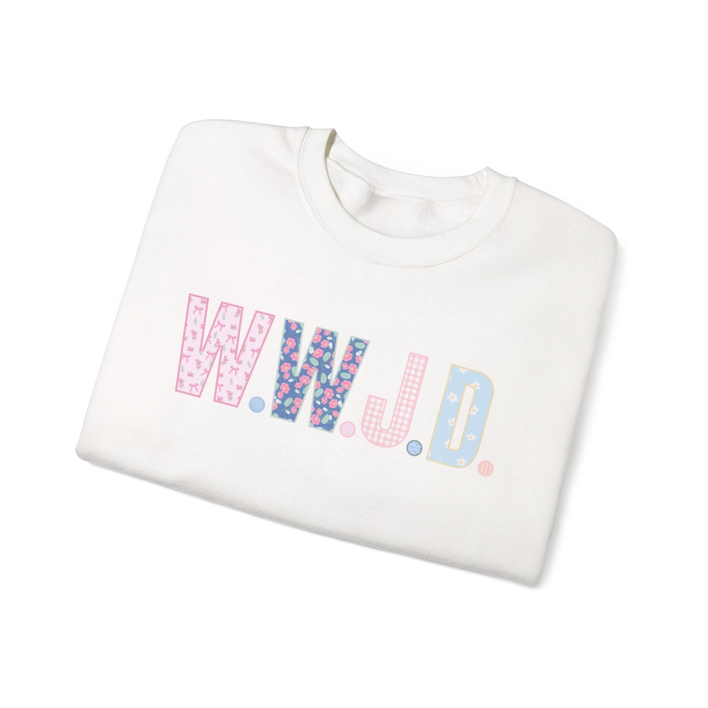 "Pattern Fill WWJD" Crewneck Sweatshirt
