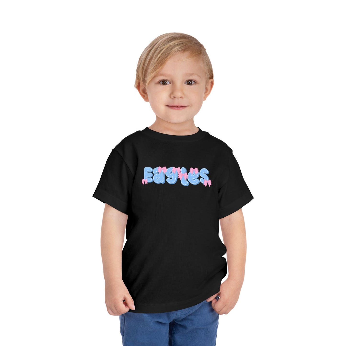 Toddler "Eagles Bow Letter" Tee