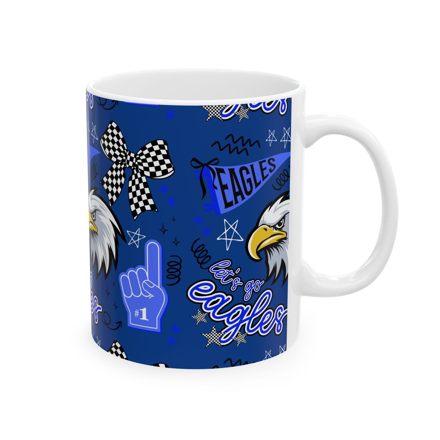 Eagles Spirit Ceramic Mug - Perfect for Game Day, Sports Fans, Tailgates, and Gifts