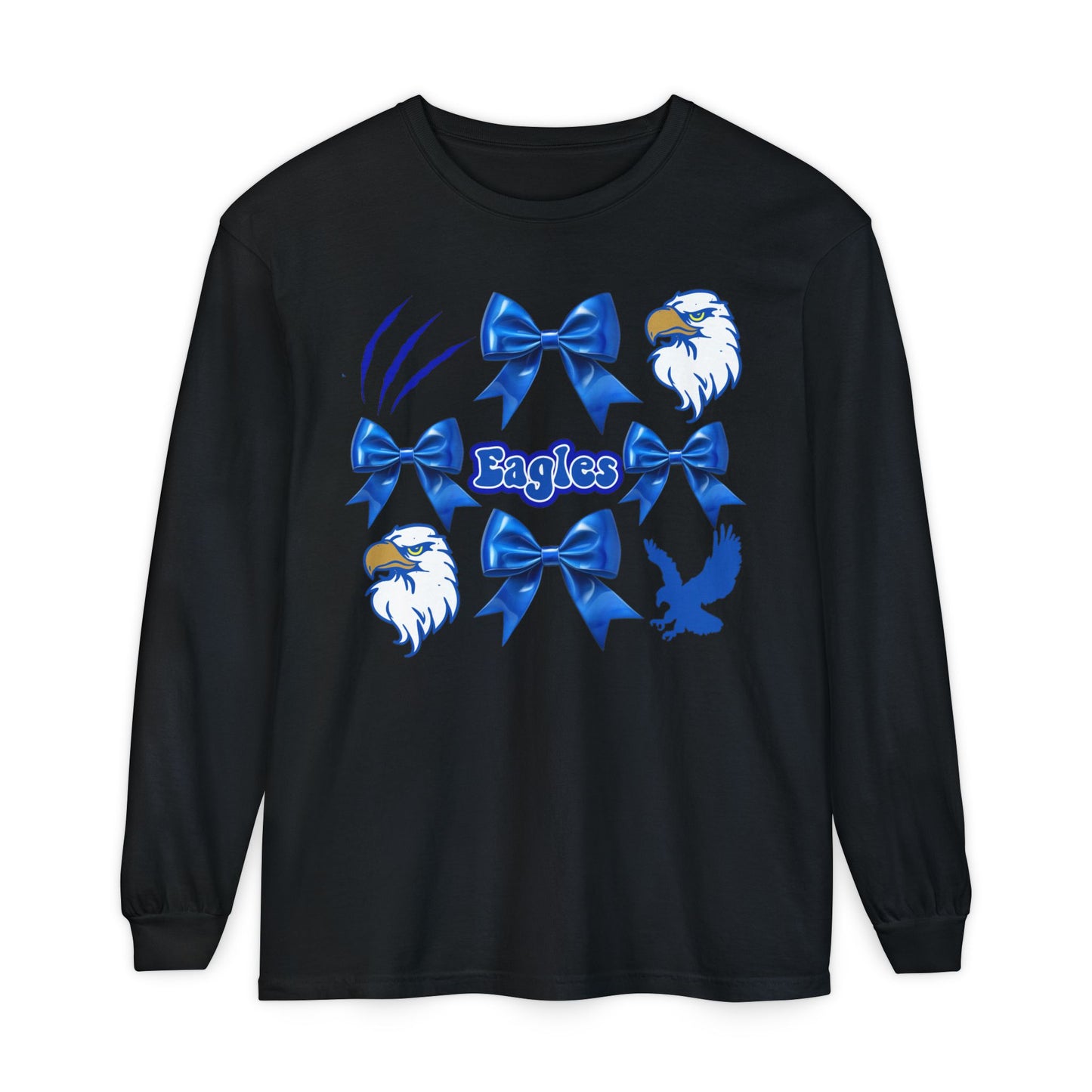 Comfort Colors "Coquette Eagles Bows" Long Sleeve Tee