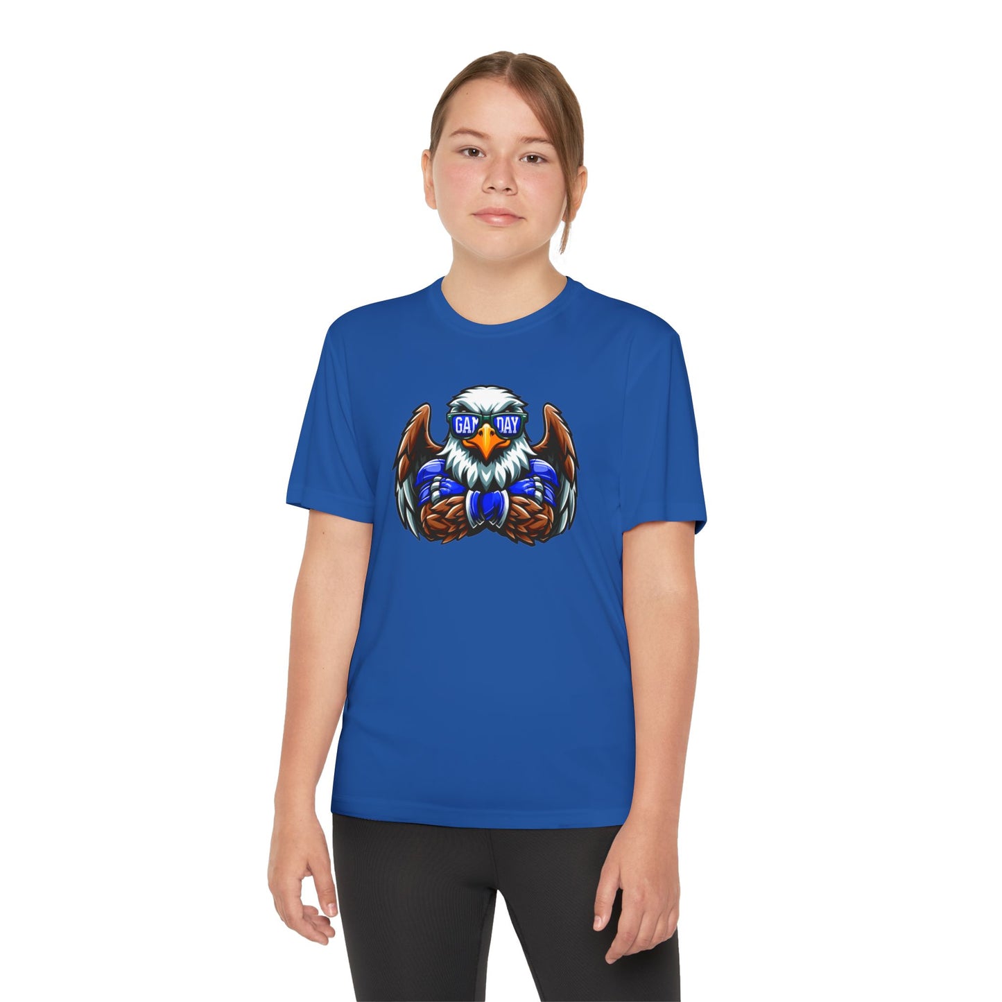 Youth Performance "Eagle Game Day Glasses" Tee