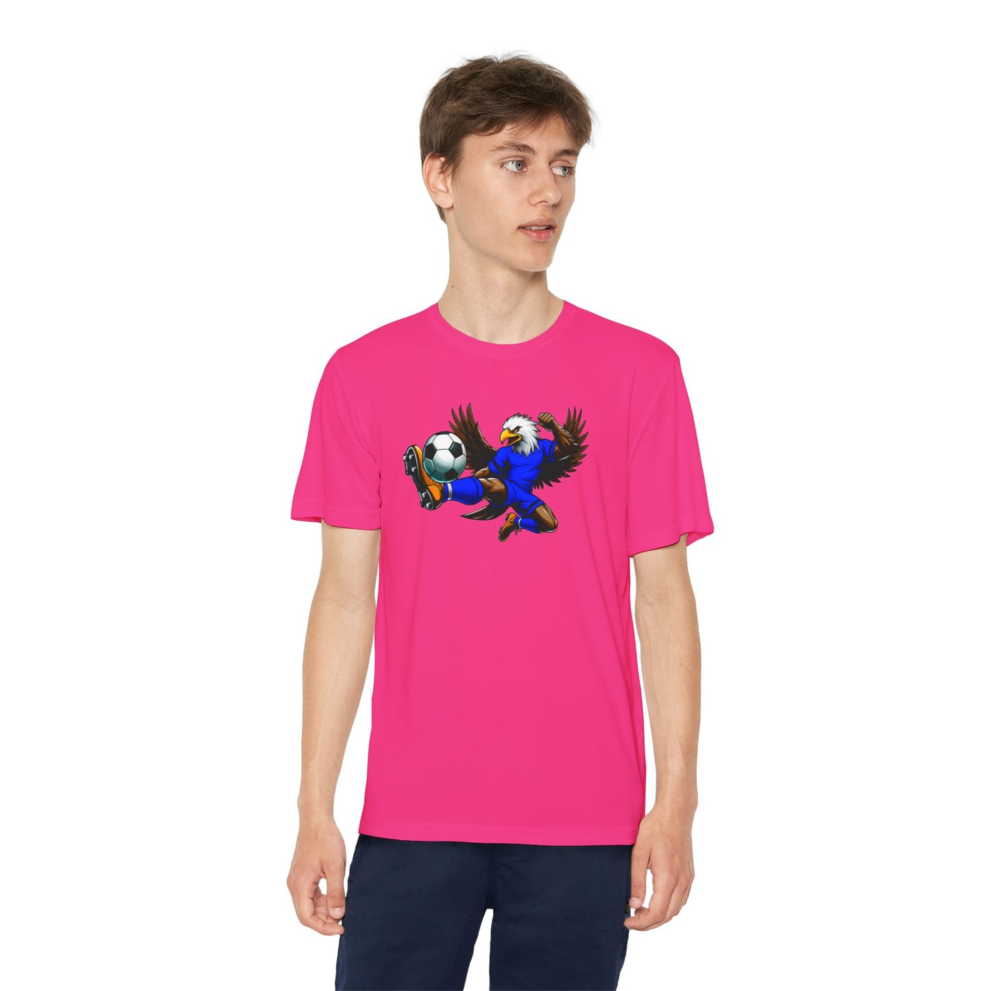 Youth Performance "Eagle Soccer Player" Tee