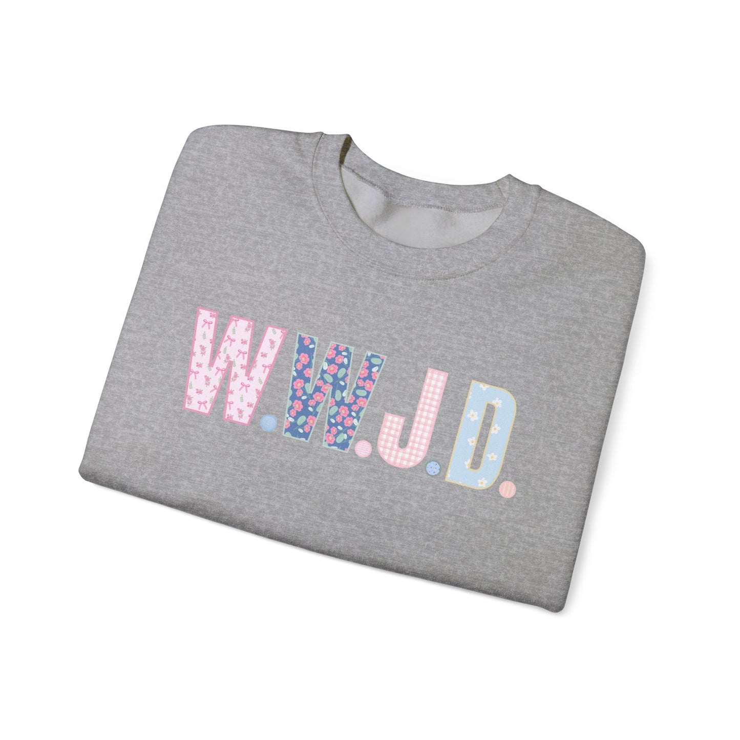 "Pattern Fill WWJD" Crewneck Sweatshirt