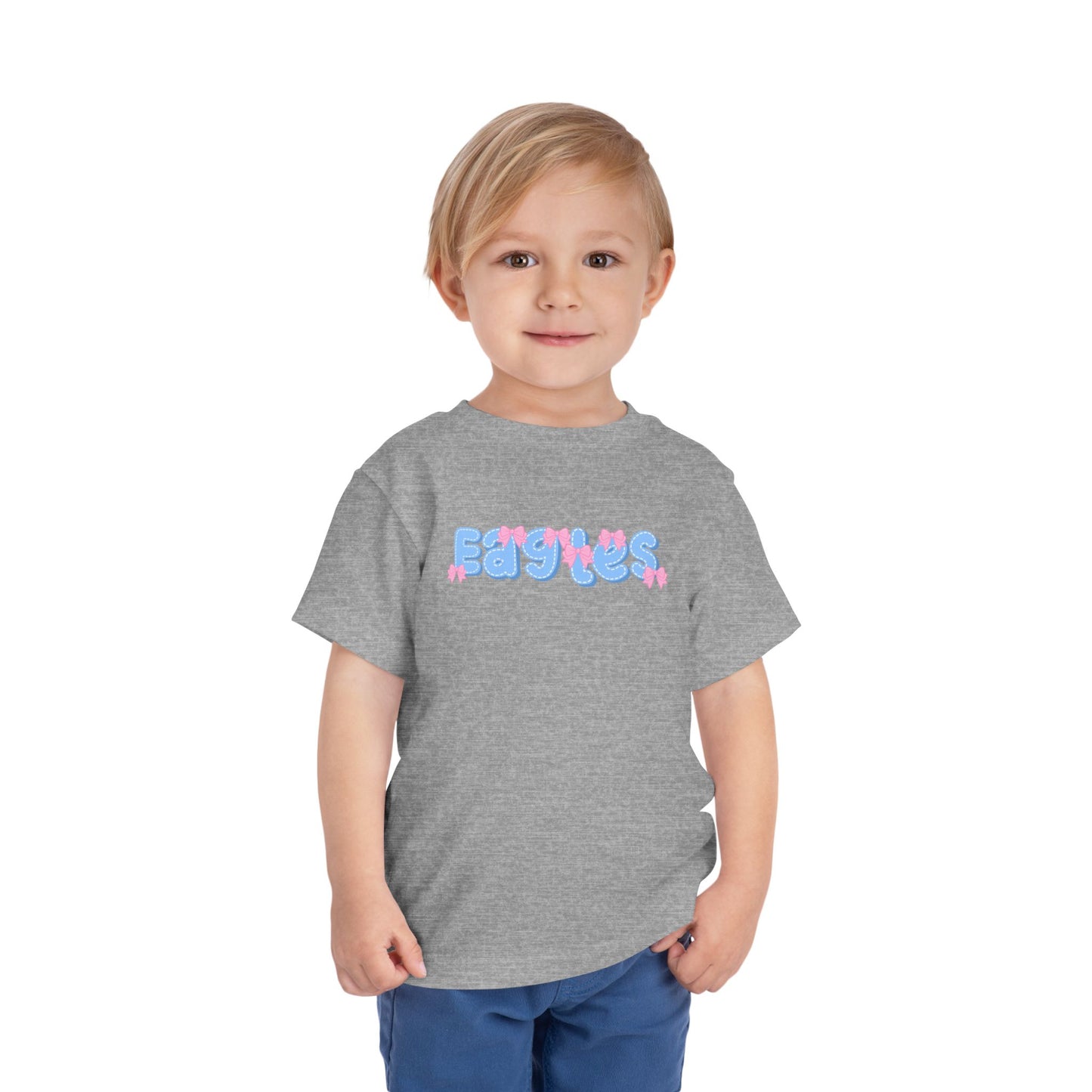 Toddler "Eagles Bow Letter" Tee