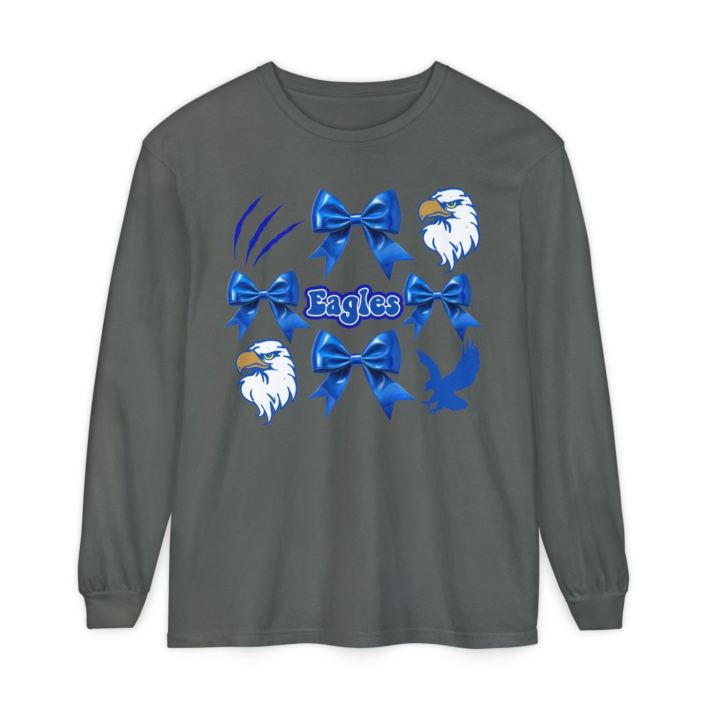 Comfort Colors "Coquette Eagles Bows" Long Sleeve Tee