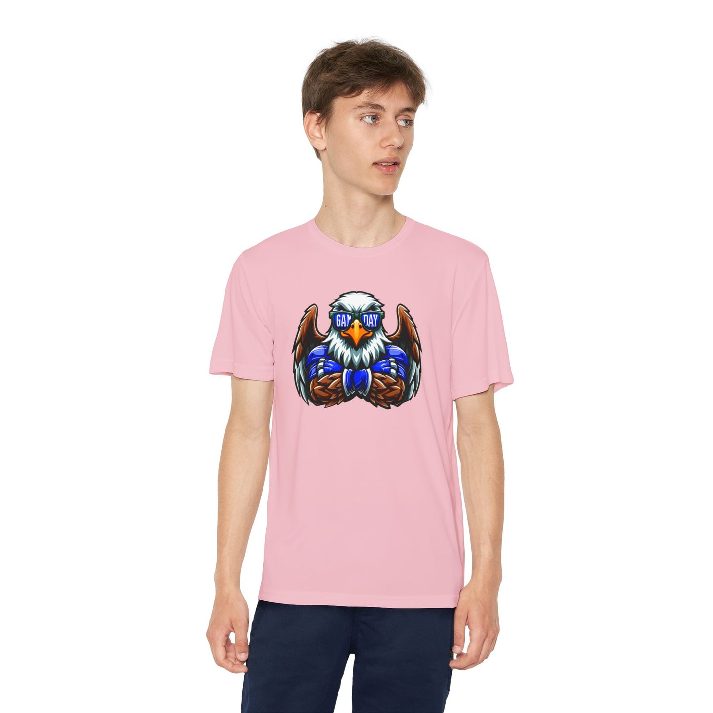 Youth Performance "Eagle Game Day Glasses" Tee