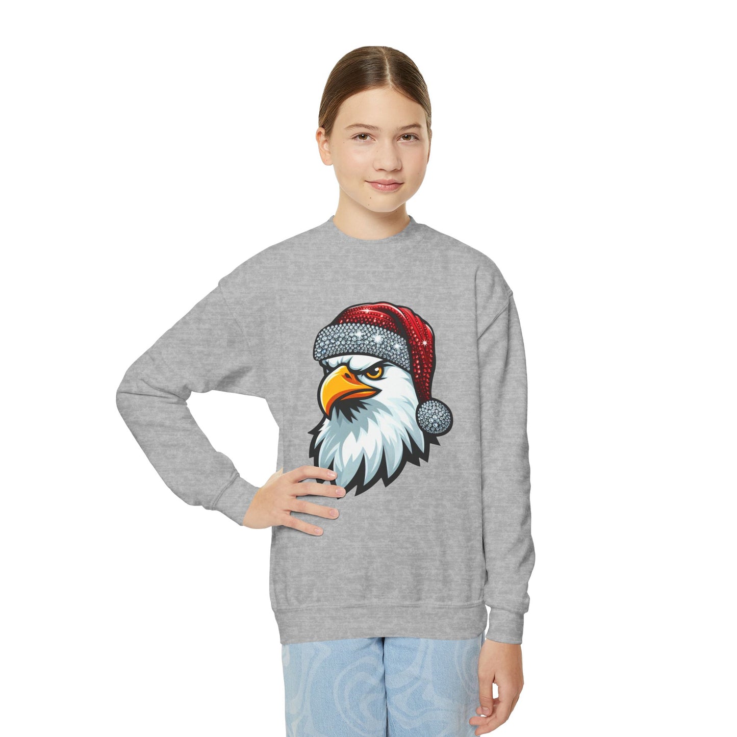 Youth "Santa Eagle" Crewneck Sweatshirt
