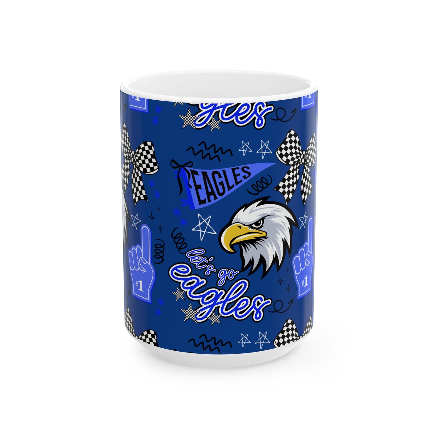 Eagles Spirit Ceramic Mug - Perfect for Game Day, Sports Fans, Tailgates, and Gifts