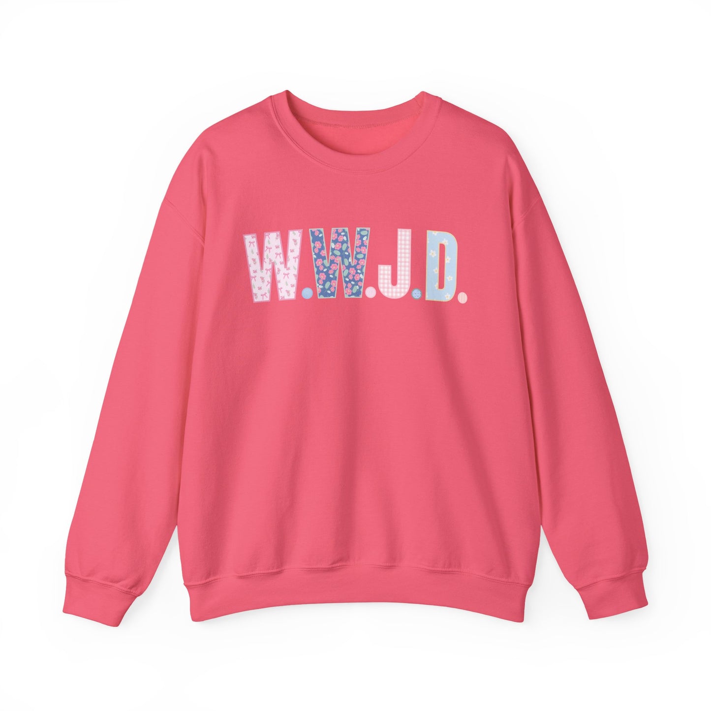 "Pattern Fill WWJD" Crewneck Sweatshirt