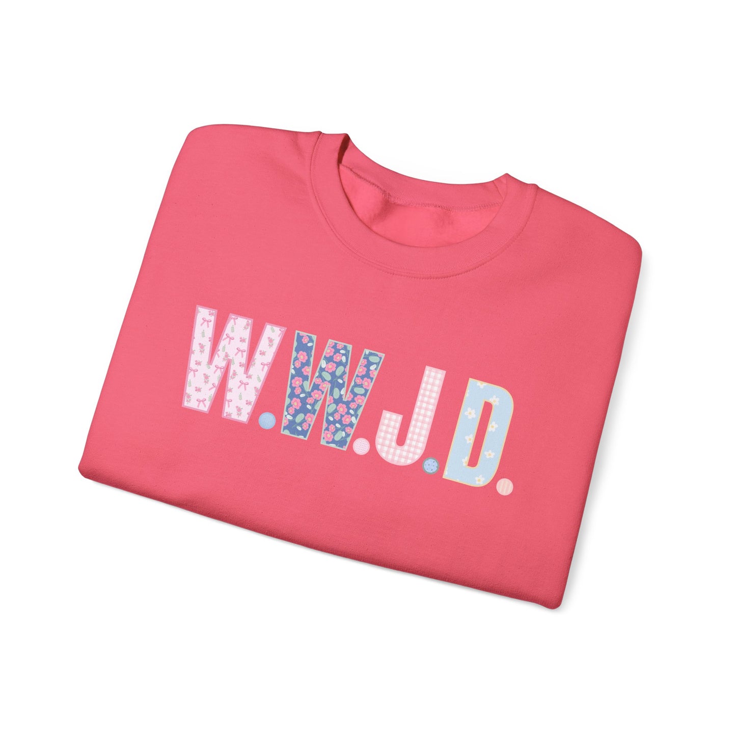 "Pattern Fill WWJD" Crewneck Sweatshirt