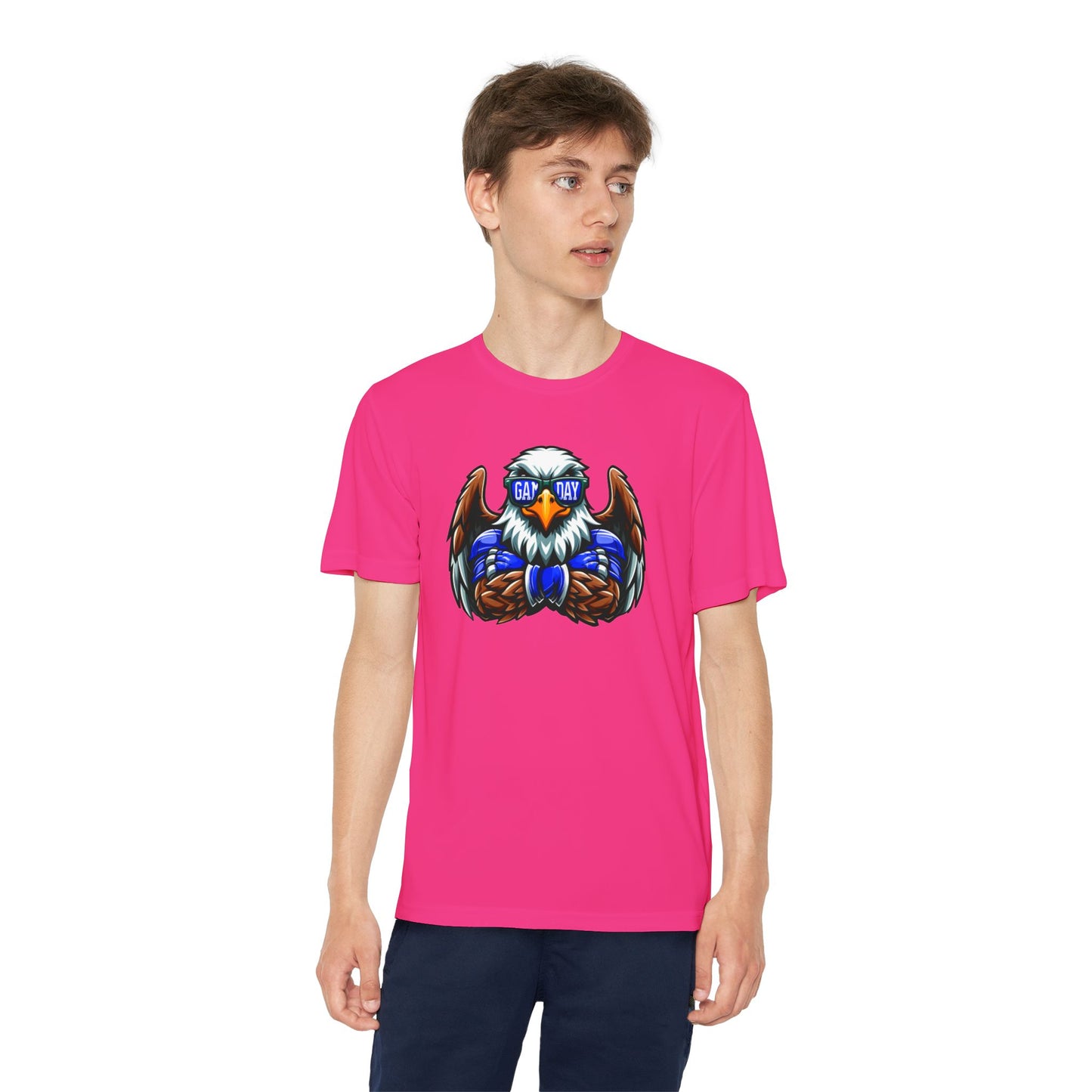 Youth Performance "Eagle Game Day Glasses" Tee