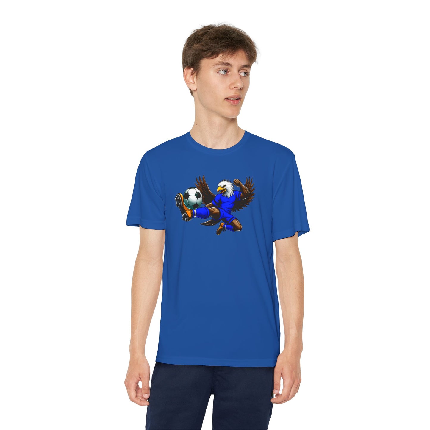 Youth Performance "Eagle Soccer Player" Tee