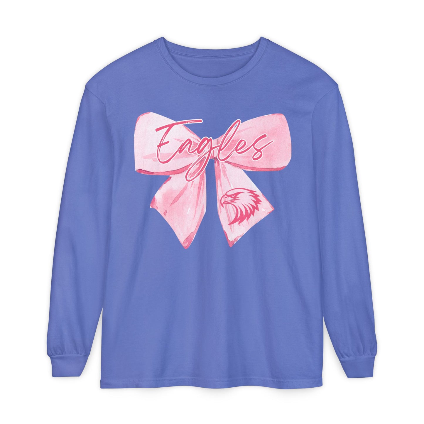 Comfort Colors "Pink Eagle Bow" Long Sleeve Tee