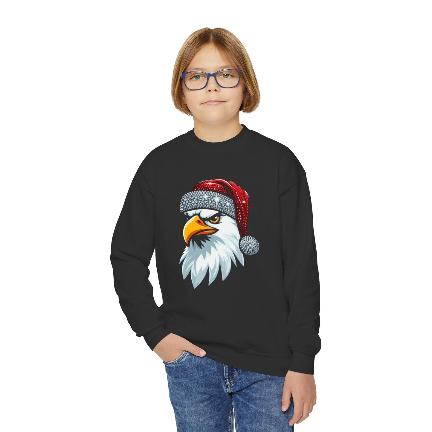 Youth "Santa Eagle" Crewneck Sweatshirt