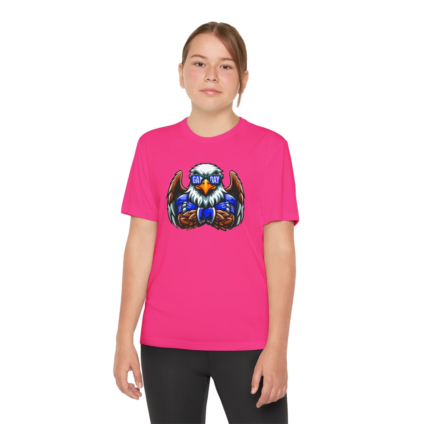 Youth Performance "Eagle Game Day Glasses" Tee