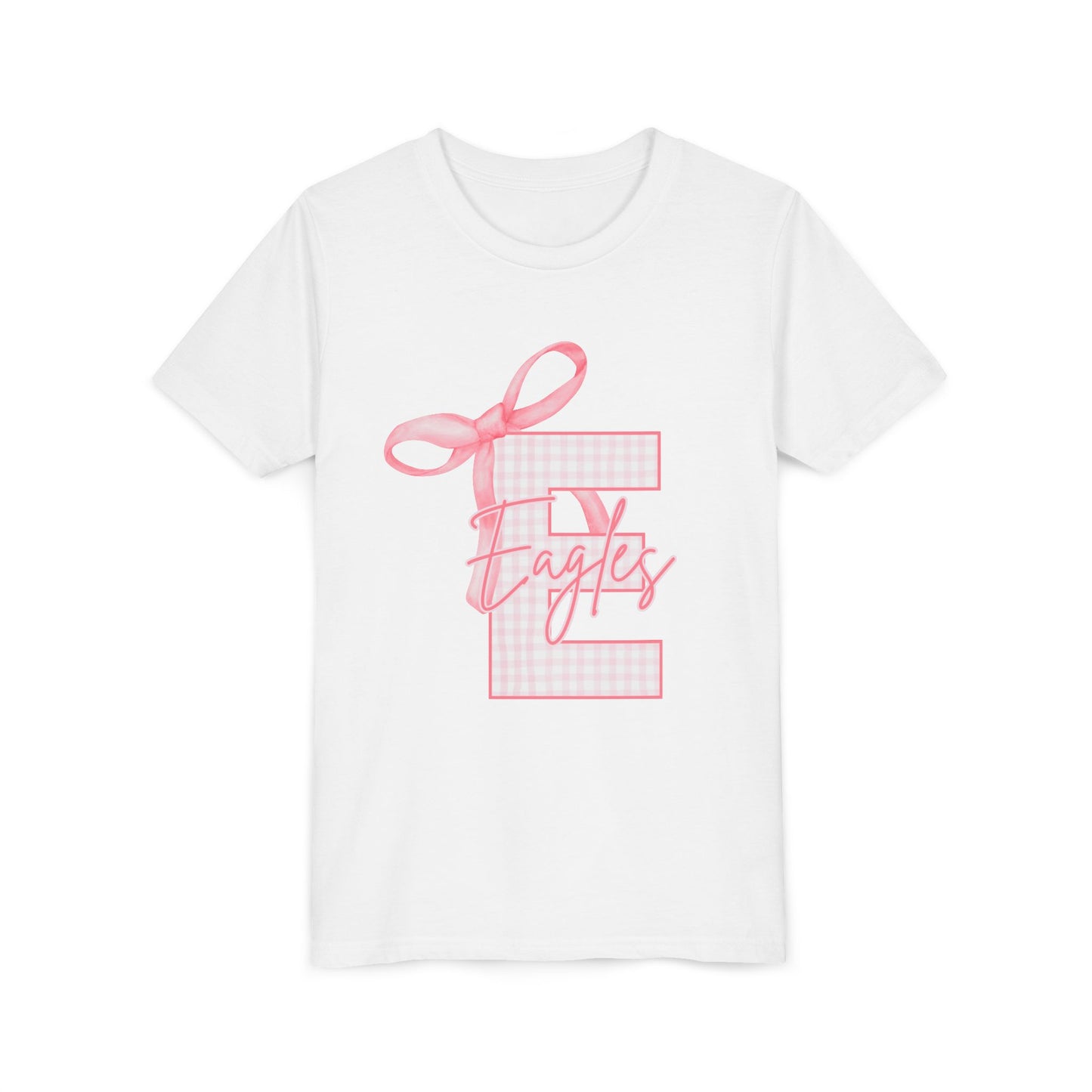 Youth "Pink E Eagles Bow" Tee