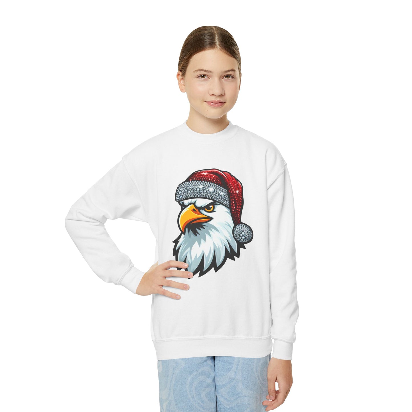 Youth "Santa Eagle" Crewneck Sweatshirt