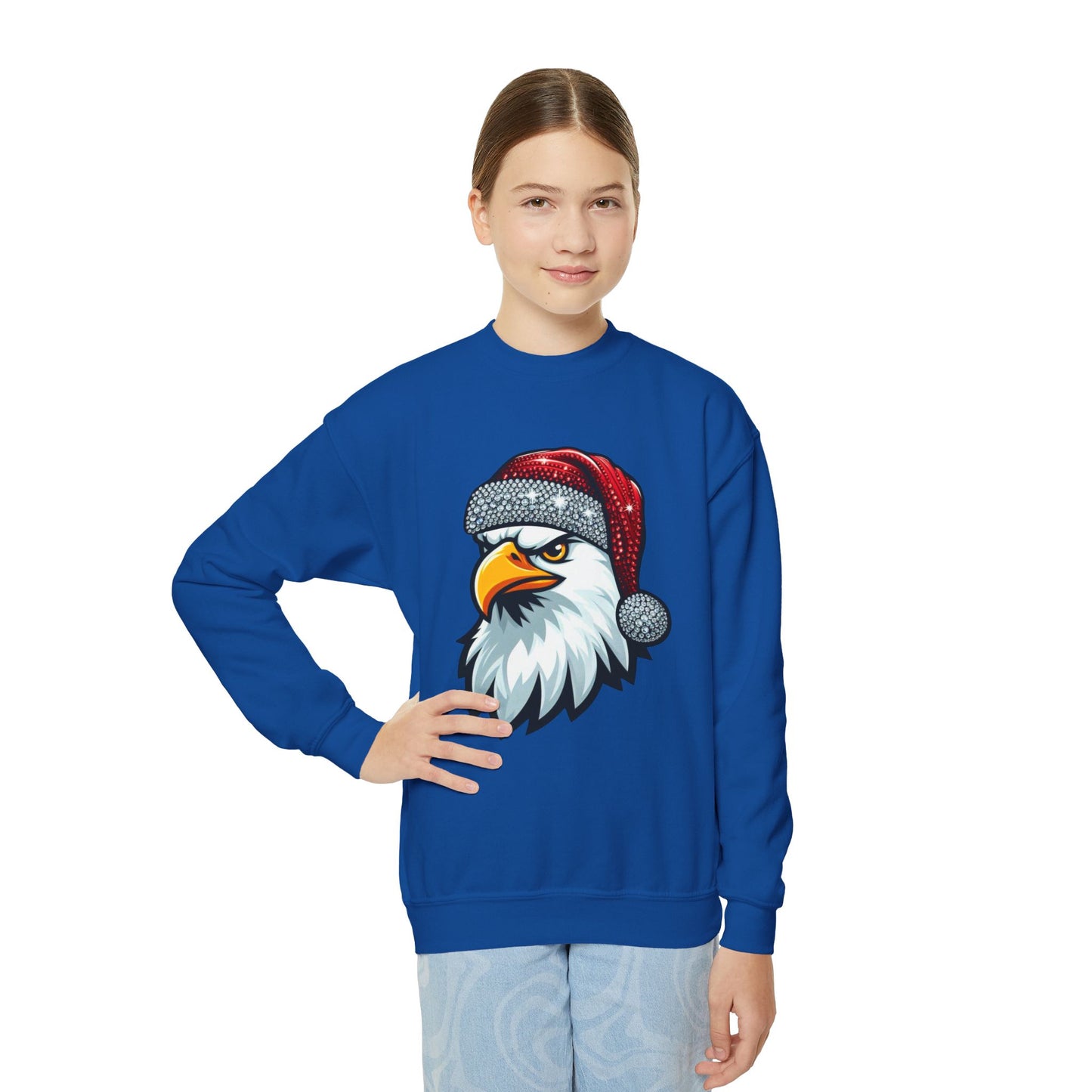 Youth "Santa Eagle" Crewneck Sweatshirt