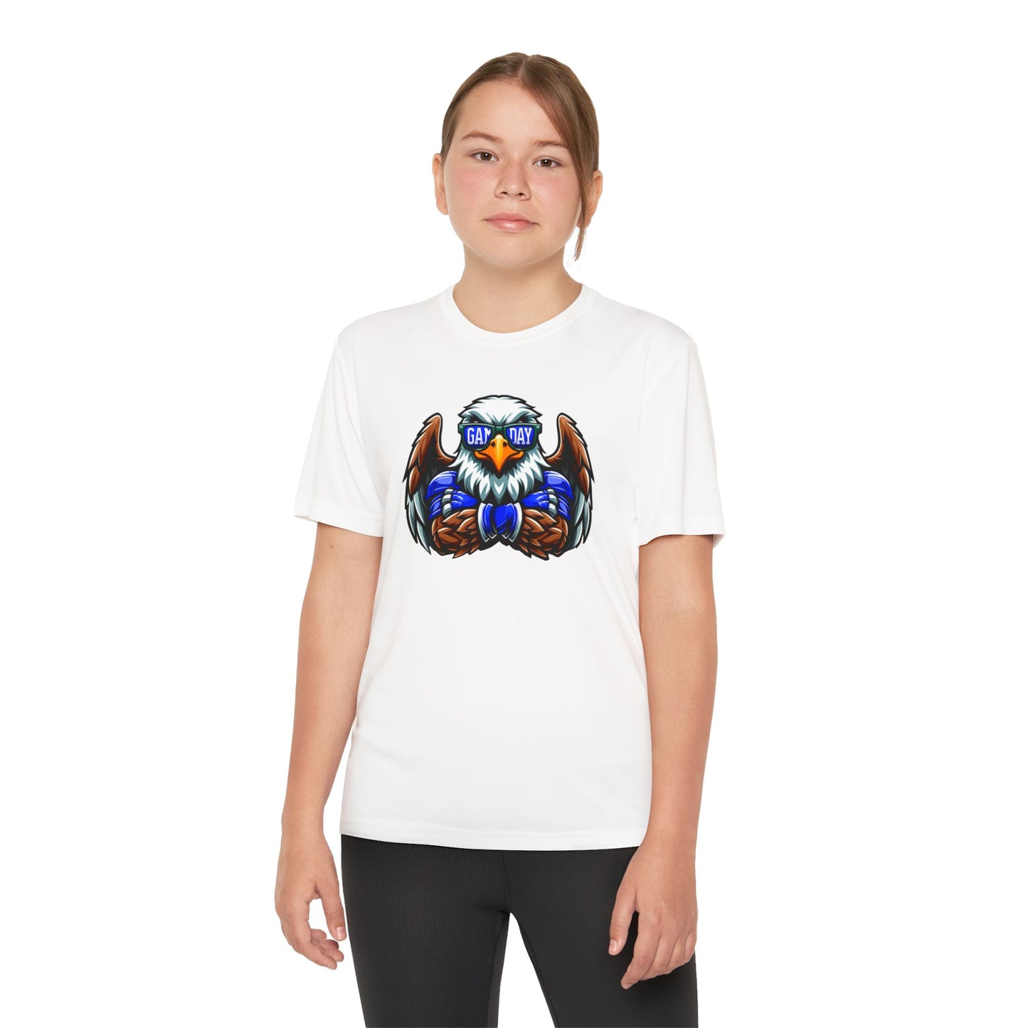 Youth Performance "Eagle Game Day Glasses" Tee