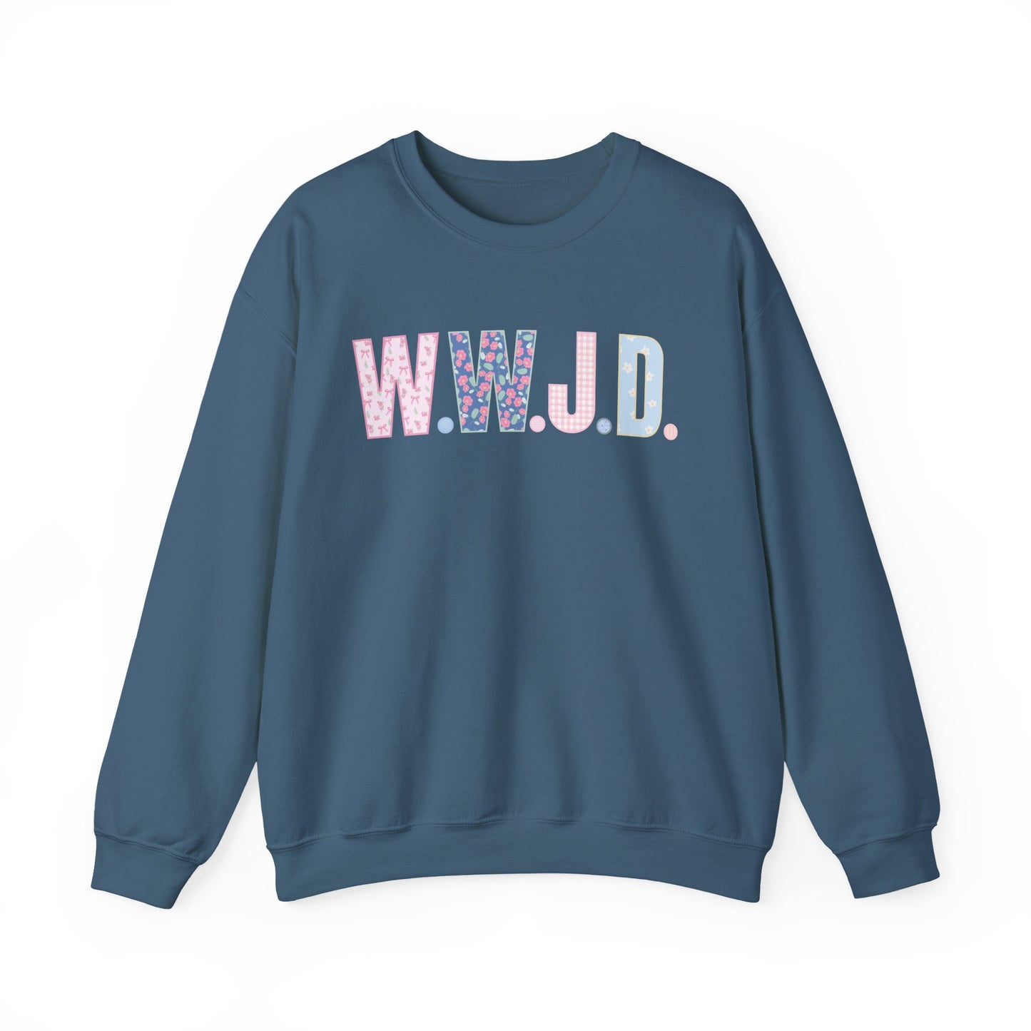 "Pattern Fill WWJD" Crewneck Sweatshirt