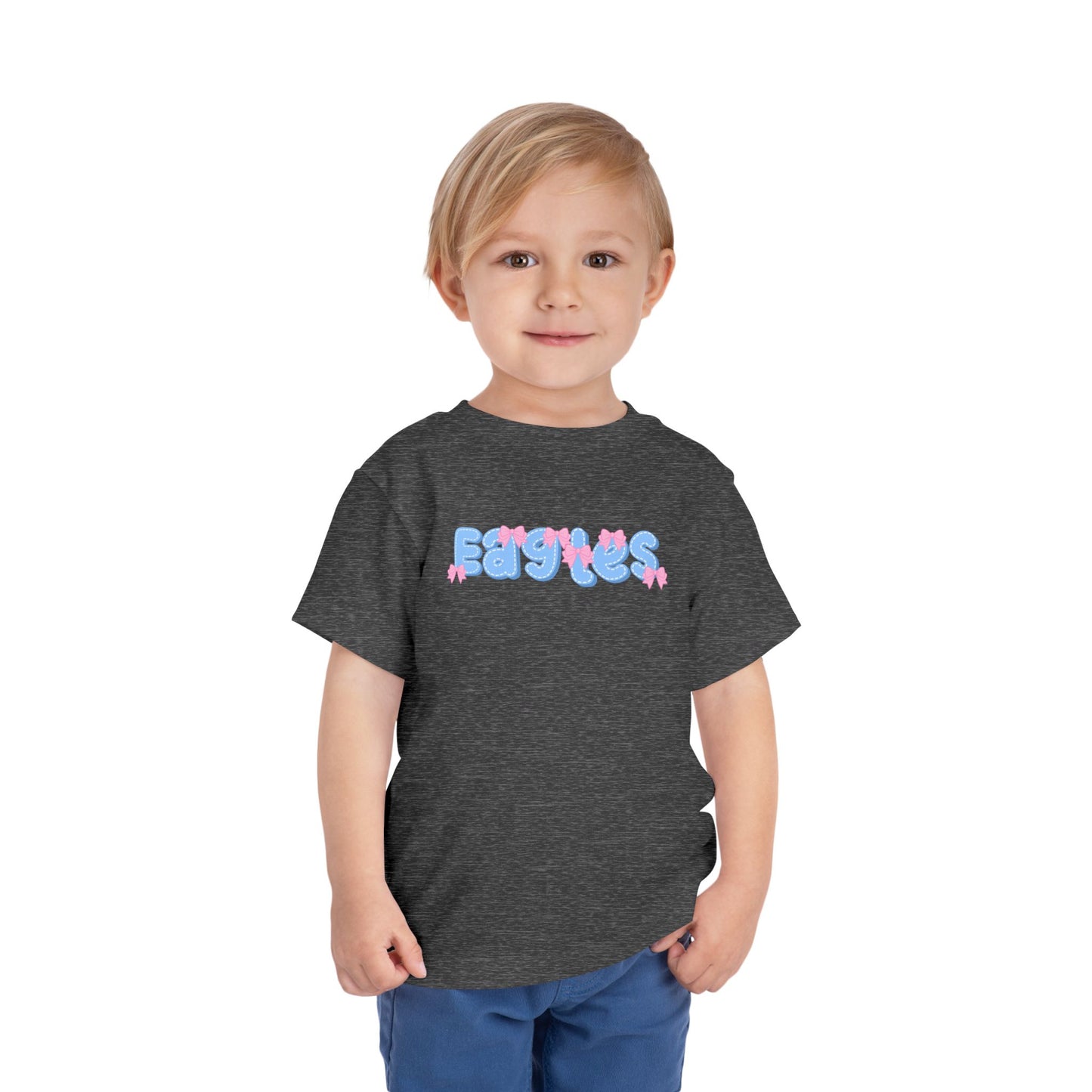 Toddler "Eagles Bow Letter" Tee