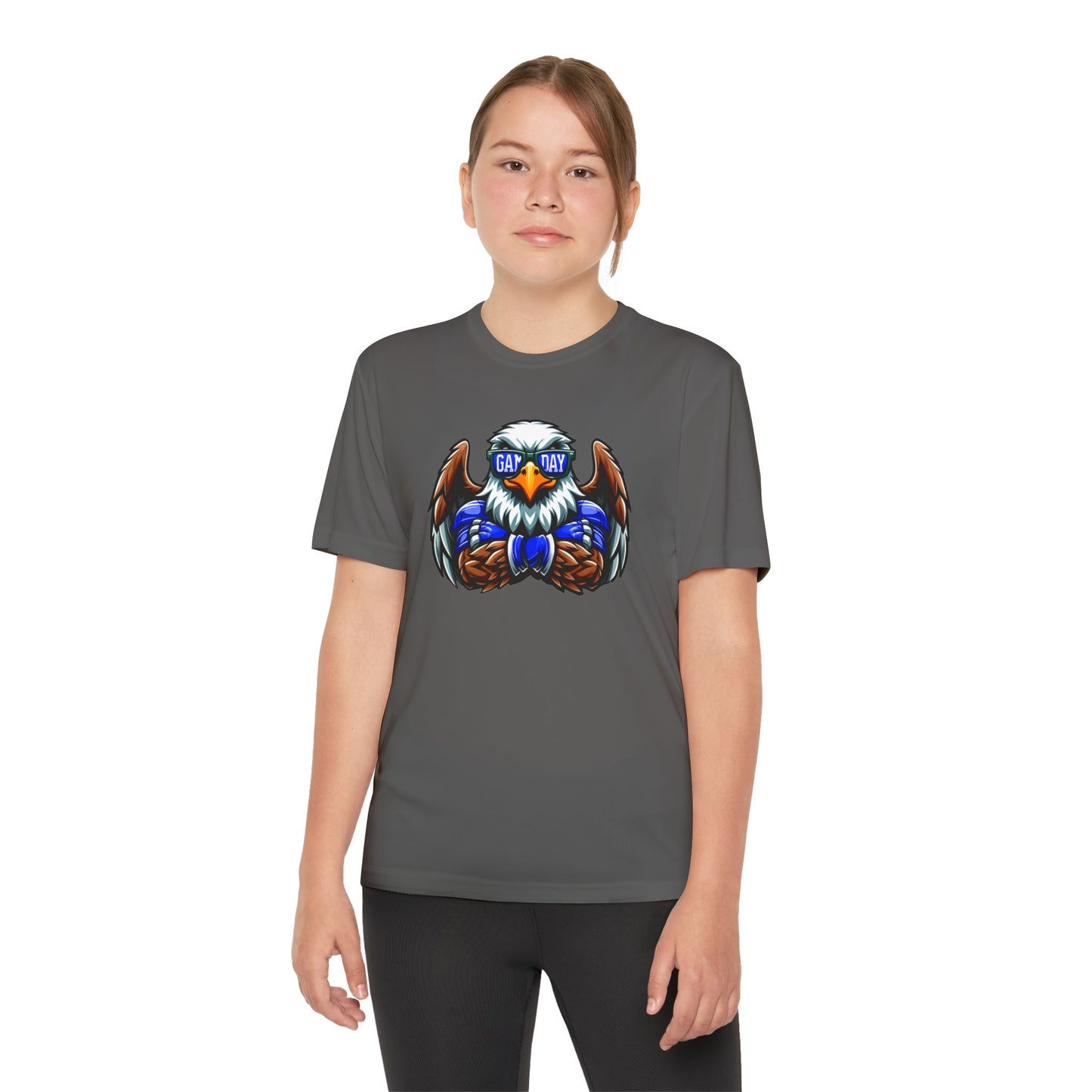 Youth Performance "Eagle Game Day Glasses" Tee