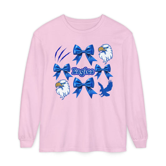 Comfort Colors "Coquette Eagles Bows" Long Sleeve Tee