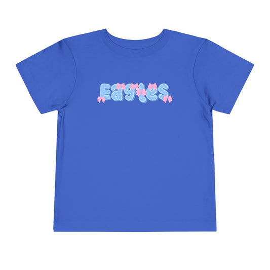 Toddler "Eagles Bow Letter" Tee