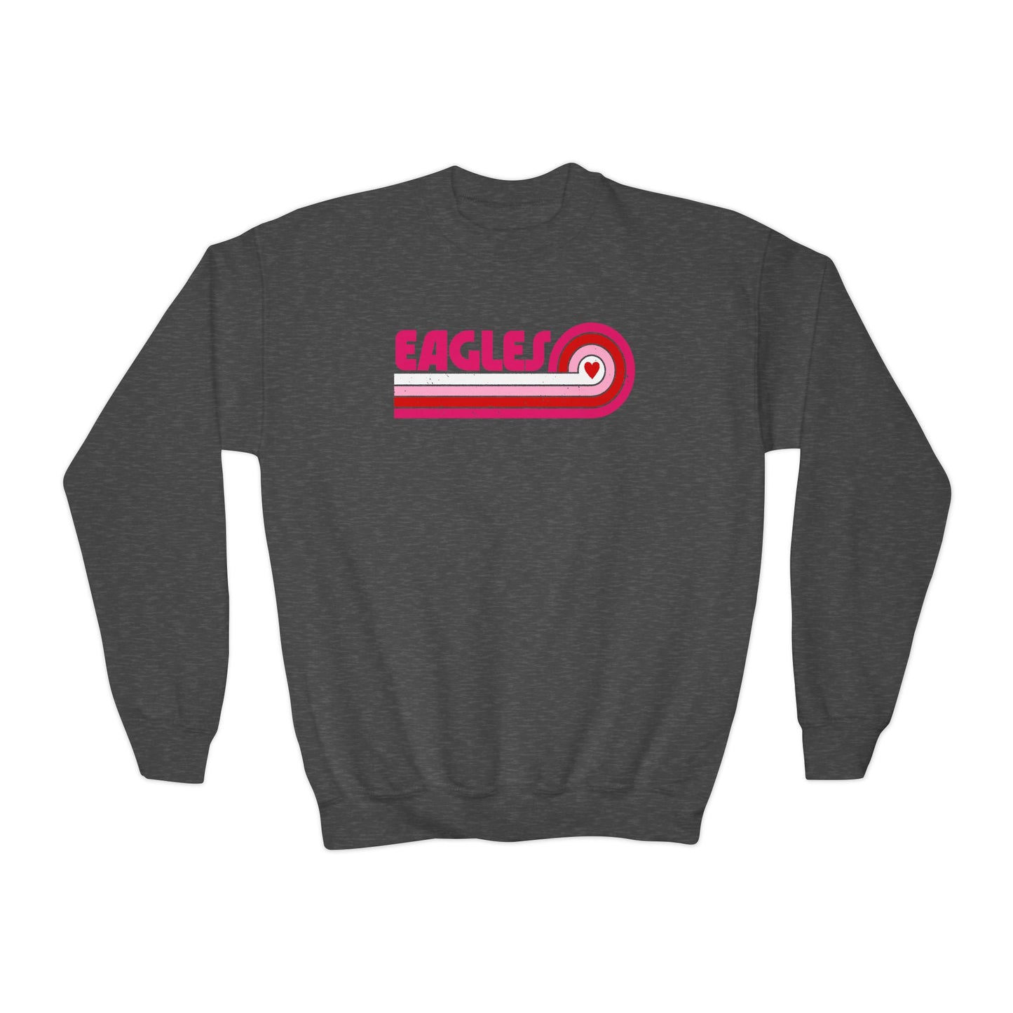 Youth "Pink Eagles Stripes" Crewneck Sweatshirt
