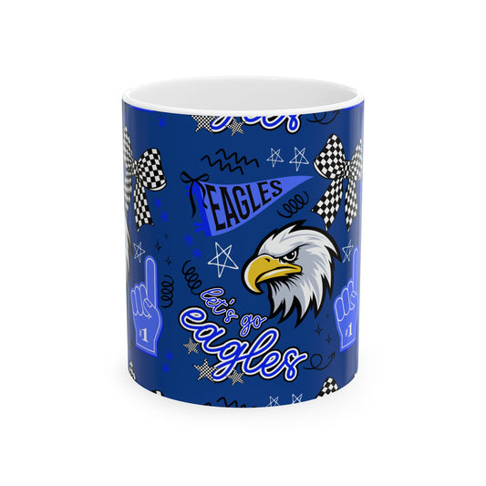 Eagles Spirit Ceramic Mug - Perfect for Game Day, Sports Fans, Tailgates, and Gifts