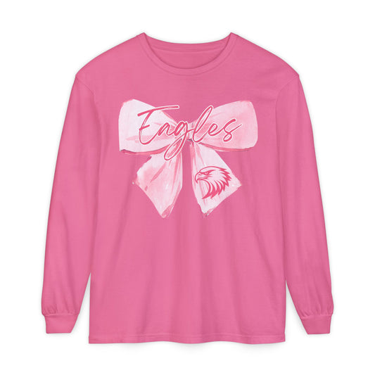 Comfort Colors "Pink Eagle Bow" Long Sleeve Tee
